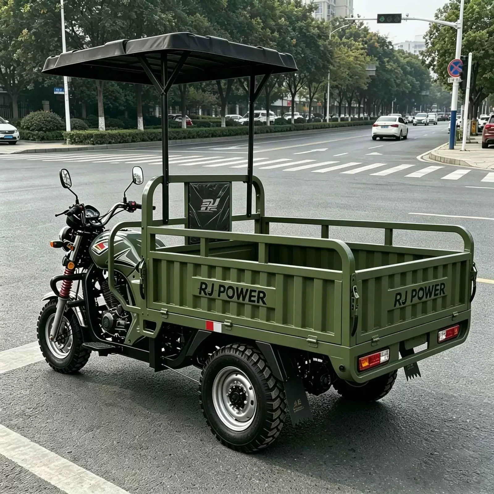 TRIVARO 200cc Cargo Trike for Export, 1 Seat — Model KS150ZH-5D